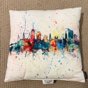 Colorful Skyline Accent Pillow